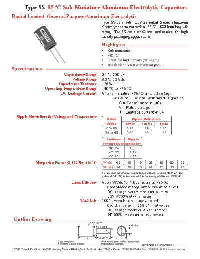 CDE [radial thru-hole] SS Series