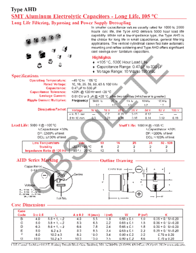 CDE [smd] AHD Series
