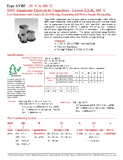 CDE [smd] AVRF Series
