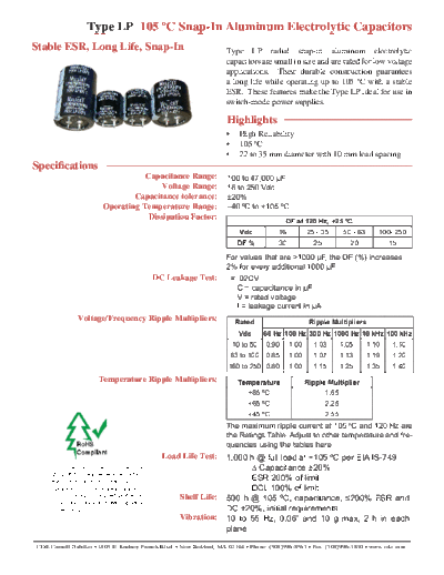 CDE [snap-in] LP Series