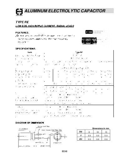 Cosonic [radial thru-hole] RE Series
