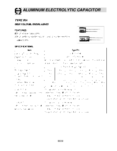 Cosonic [radial thru-hole] RH Series