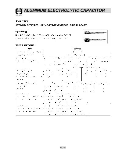 Cosonic [radial thru-hole] RSL Series