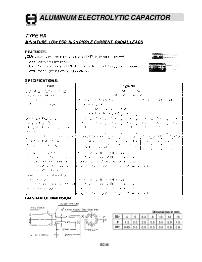 Cosonic [radial thru-hole] RX Series