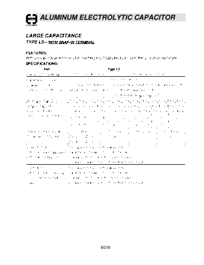 Cosonic [snap-in] LS Series