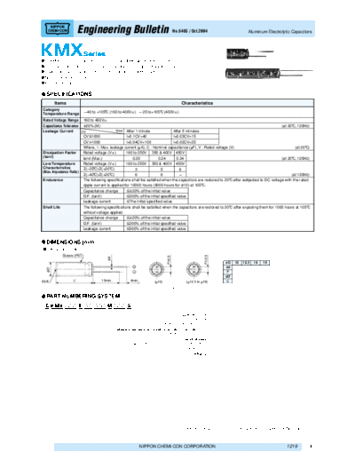 UCC [radial thru-hole] KMX series