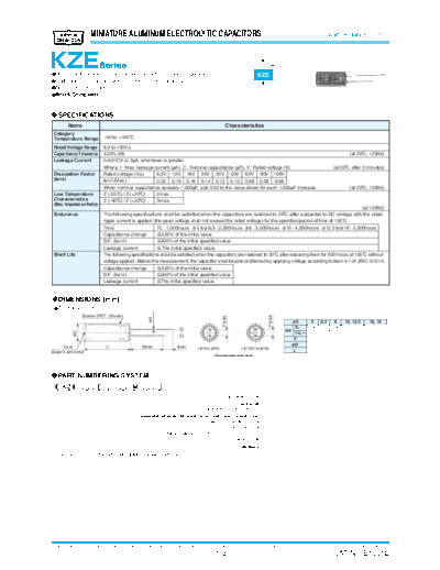 UCC [radial thru-hole] KZE series