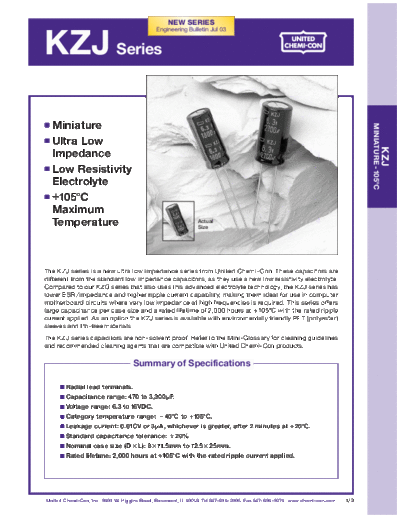 UCC [radial thru-hole] KZJ series