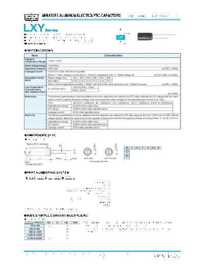 UCC [radial thru-hole] LXY series