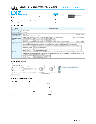 UCC [radial thru-hole] LXZ series