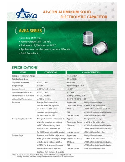 AP-CON [polymer SMD] AVEA-AVEC Series