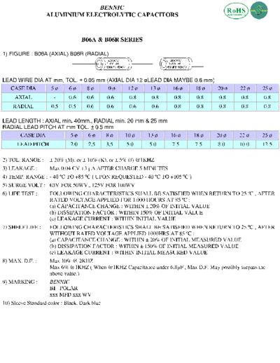 Bennic [bi-polar radial-axial] B06 Series
