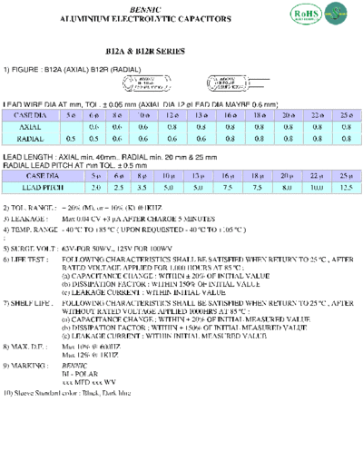 Bennic [bi-polar radial-axial] B12 Series