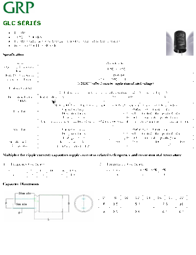 GRP [radial thru-hole] GLC Series