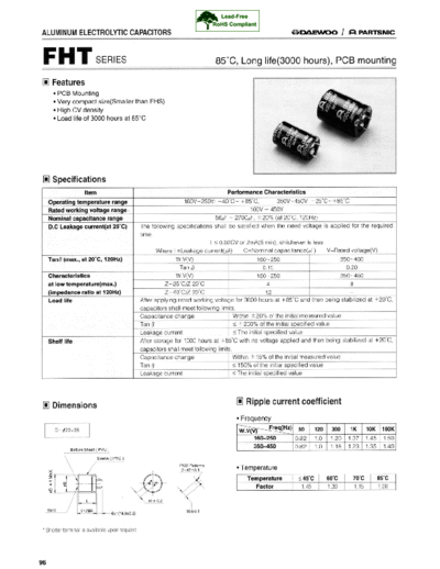 Daewoo-Partsnic [snap-in] FHT Series