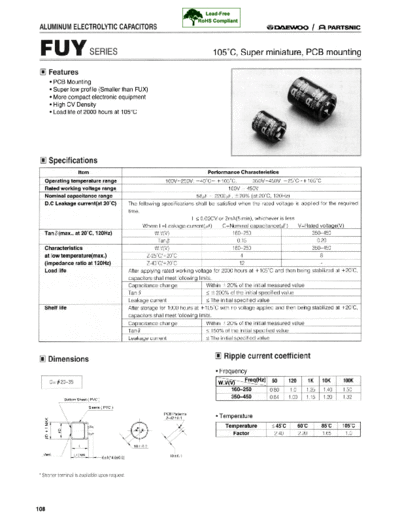 Daewoo-Partsnic [snap-in] FUY Series