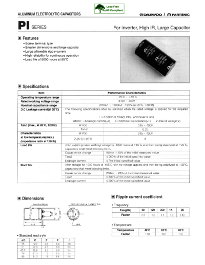 Daewoo-Partsnic [screw] PI Series