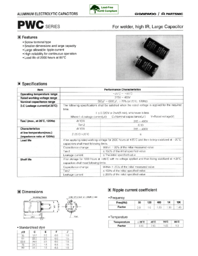 Daewoo-Partsnic [screw] PWC Series