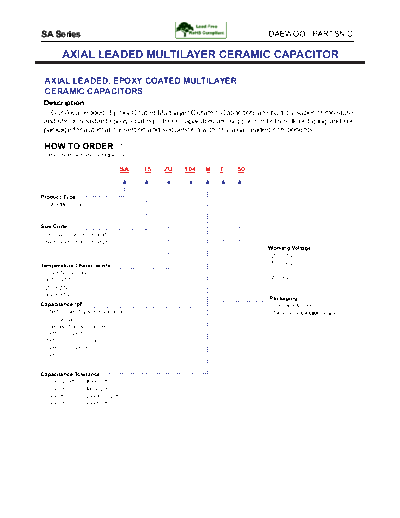 Daewoo-Partsnic [radial thru-hole] SA Series