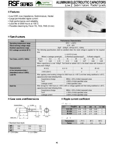 Daewoo-Partsnic [radial thru-hole] RSF Series