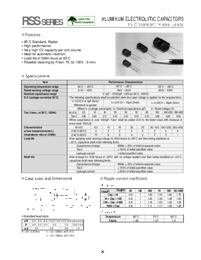 Daewoo-Partsnic [radial thru-hole] RSS Series