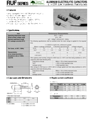 Daewoo-Partsnic [radial thru-hole] RUF Series