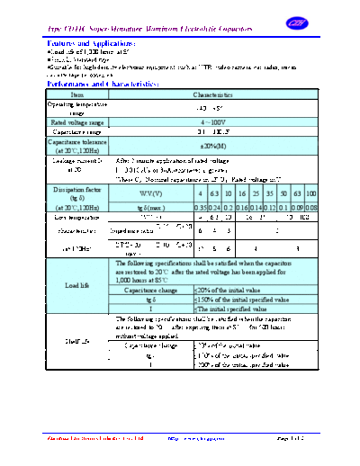 Elecap [radial thru-hole] CD11C Series