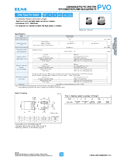 Elna [polymer smd] PVO Series