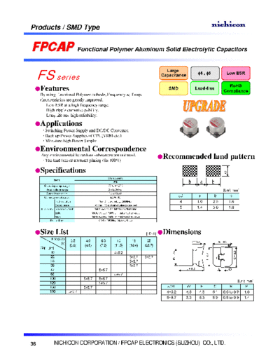 FPCAP [polymer SMD] Type ME - FS Series