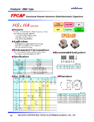 FPCAP [polymer SMD] Type ME - HS-HA Series