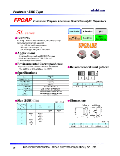 FPCAP [polymer SMD] Type ME - SL Series