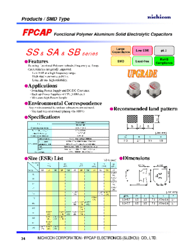 FPCAP [polymer SMD] Type ME - SS-SA-SB Series