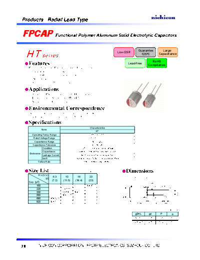 FPCAP [polymer thru-hole] Type RE - HT Series