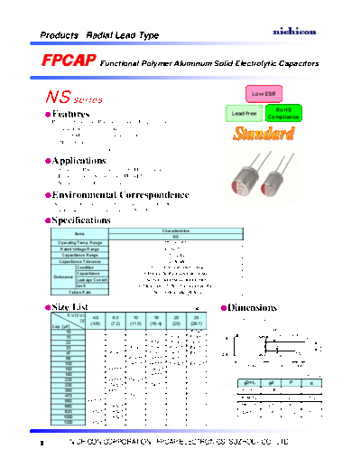 FPCAP [polymer thru-hole] Type RE - NS Series
