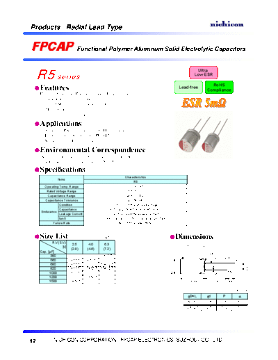 FPCAP [polymer thru-hole] Type RE - R5 Series