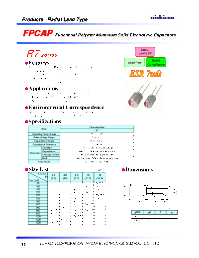 FPCAP [polymer thru-hole] Type RE - R7 Series