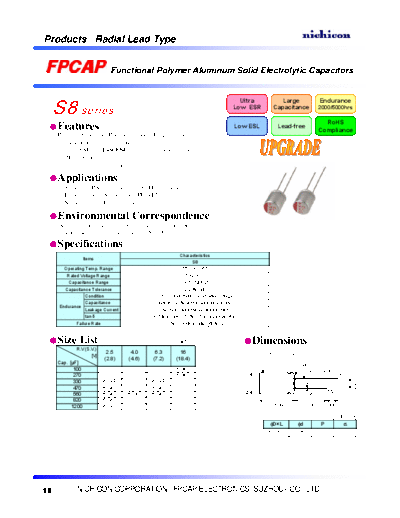 FPCAP [polymer thru-hole] Type RE - S8 Series