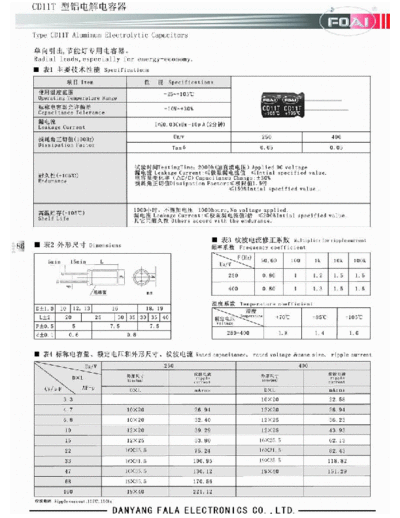 Foai [radial thru-hole] CD11T Series