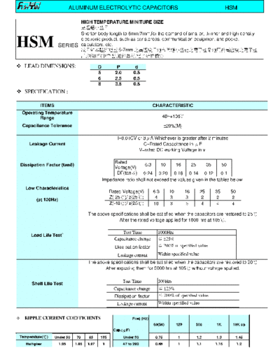 FuhYin [radial thru-hole] HSM series