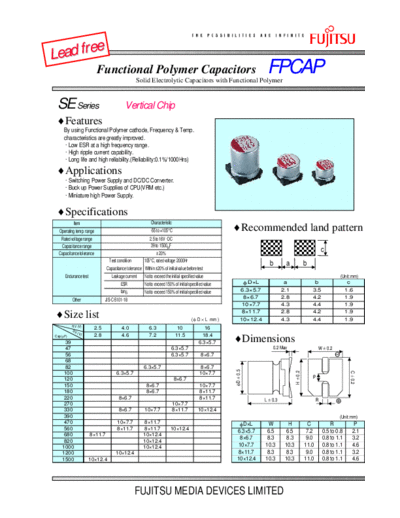 Fujitsu 2004 [SMD polymer] SE Series Type 01