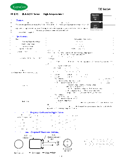 KapuCon [radial thru-hole] TE Series