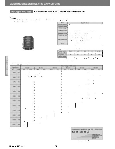 Hitachi [snap-in] HUL-HVL Series