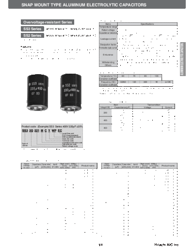 Hitachi [snap-in] SS2-SS3 Series