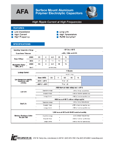 illinois [polymer SMD] AFA Series