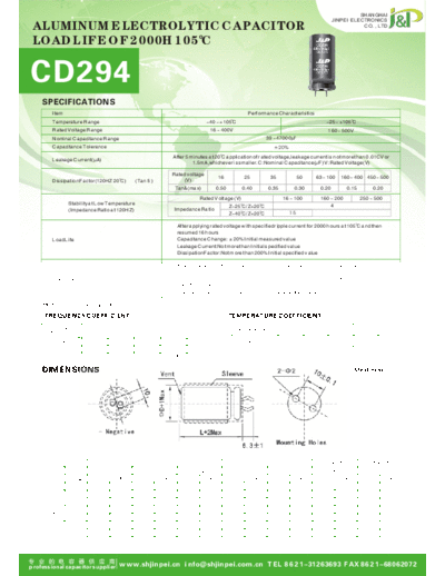 JinPei [snap-in] CD294 Series