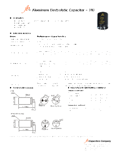 JB Capacitors [Snap-in] JNJ Series
