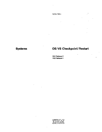 GC26-3784-1_OS_VS_Checkpoint_Restart_Jul72