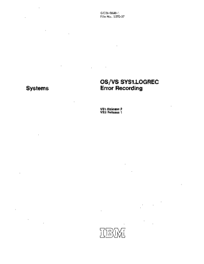 GC28-0638-1_OS_VS_SYS1.LOGREC_Error_Recording_Dec72