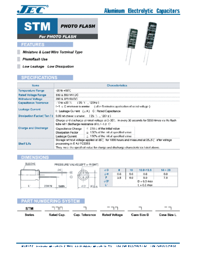 JEC [radial thru-hole] STM Series