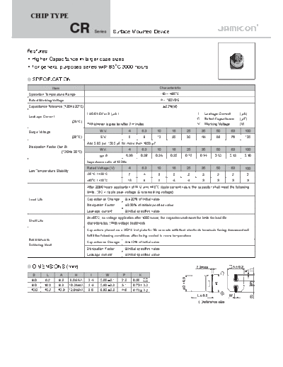 Jamicon [SMD] CR Series